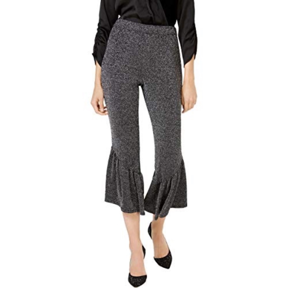 INC Asymmetrical Flare Ruffled Pants